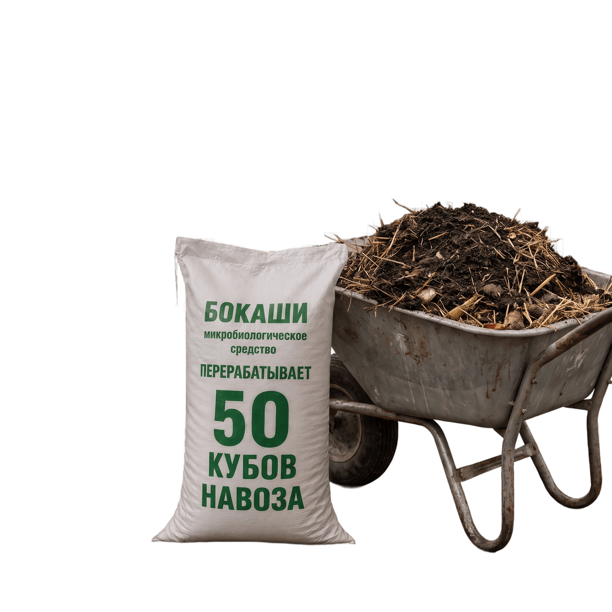 Мешок бокаши и объём органического материала